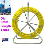6mm 130M Fiberglass Un-Traceable Cable Duct Rodder Copper Trace Wire Telstra NBN