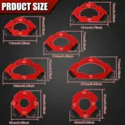 7Pcs Radius Jig Router Template Aluminum Alloy Round Corner Radius Template