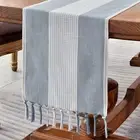 Linen Table Runner Farmhouse Macrame Table Runners 48 Inches Long for Dining ...