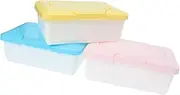 UTHCLO 3Pcs Wet Tissue Organizer with Lid Refillable Wipes Storage Containers Compact Wipes Box for Home Nursery Kitchen and Travel Versatile Wet Wipes Dispenser