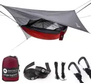 Jungle Explorer 118" x 79" Double Camping Hammock with Bug Net & Tree Straps