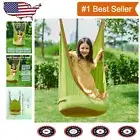 Lightweight Kids Sensory Swing with Headrest - Portable Green Hammock Chair