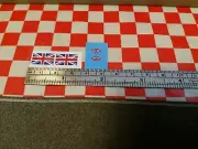 Corgi, Dinky, Matchbox, Hot wheels Custom Union Jack Flags Set of Stickers