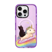 iPhone 16 Pro Impact Case MagSafe Compatible Rainbow Unicorn