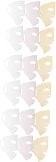 Healeved 18 Pcs Facial Mask Fixed Cover Face Mask Silicone Reusable Silicone Face Mask Silicone Mask Silicone Facial Mask Covers Face Mask Cover Beauty Mask Cover Silicon Face Mask