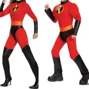 The Incredibles Costume Man Women Kids Incredibles Adult Red Jumpsuit Bodysuit