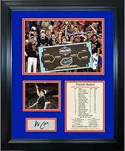 Framed Florida Gators 2025 Men's NCAA National Champions Walter Clayton Jr. Facsimile Laser Engraved Signature Auto 11"x14" College Basketball Photo Sig Collage
