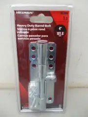 Hillman Heavy Duty Barrel Gate Bolt 851034 Zinc 4" New In Package