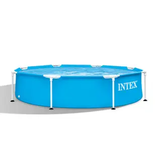 【INTEX】簡易裝圓形框架游泳池244x51cm(1828L)適用6歲+ (28205NP)