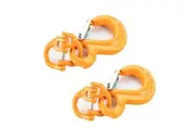 2Pack 7/8 mm Eye Sling Hook with Hammerlock Heavy Duty Safety Chain Swivel Winch Hook for Caravan Camper Trailer 2T Working Load Limit