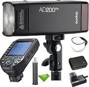 GODOX AD200 Pro AD200Pro w/XProII-S Trigger for Sony Cameras, TTL Flash 200Ws 2.4G Flash Strobe, 1/8000 HSS, 500 Full Power Flashes, 0.01-1.8s Recycling, 2900mAh Battery Pocket Flash Monolight