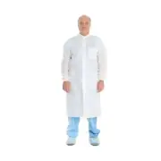 Halyard 10021 Basıc* Plus Lab Coat Medium - White - Case of 25