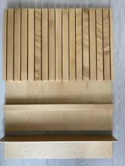 NEW HAFELE Trimmable Birch 16 slot Kitchen Knife Block Drawer Insert Organizer
