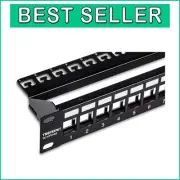 NDAA Compliant 24-Port 1U Rackmount Patch Panel for Shielded Connectivity