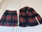 NWT J.Crew Holiday 2019 Plaid Blazer Skirt Suit Size 2