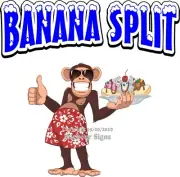 Banana Split DECAL (Choose Your Size) Monkey Concession Food Truck Sticker