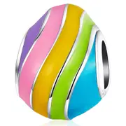 Solid 925 Sterling Silver Color Rainbow Palette Pandora Inspired Charm