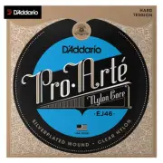 D'Addario EJ46 Pro-Arté Hard Tension Classical Guitar Strings Clear Nylon