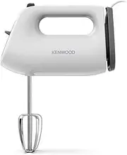 Kenwood QuickMix Lite, Lightweight Hand Mixer Twin Beaters with Slow Speed Start, SureEject Tool, Cord Wrap, HMP10.00WH, 300W Motor, Dishwasher Safe, White