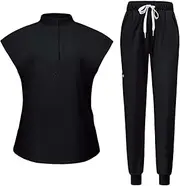 [UxicRuya] Nursing Scrub Set, Quick-drying Workwear for Nurses, for Animal Care, Beauty Center, SPA