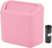 X AUTOHAUX Car Trash Can Car Door 6.3" Length 2.8" Width 5.5" Height Auto Trash Bin Plastic Pink Hanging