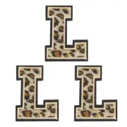 Letters L Patches Leopard Iron-On Letters Patch for Clothing Repair 3 Pcs