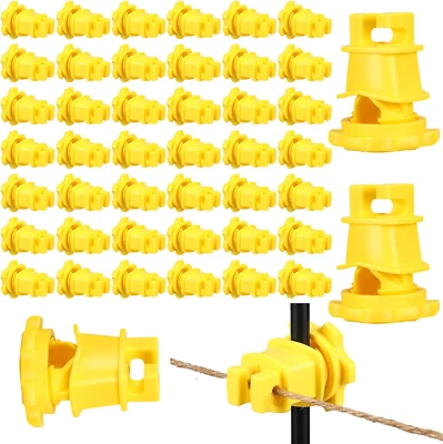 Frienda 100 Pcs Electric Fence Wire Insulators Screw round Post Insulator Fence