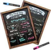 - First/Last Day of School Board and Chalk Markers - 14” X 11” Double Sided Rust