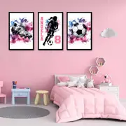 [Namly Design] Personalised Poster - Soccer Art Set of 3