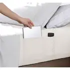 King Size Microfiber Fitted Sheet with 8 In. Double Storage Pockets, Coconut Mil