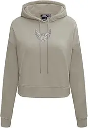 Pro Standard Womens NHL Neutral Brushed Back French Terry Cropped Pullover Hoodie Taupe