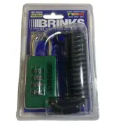 Brinks Padlock w/ 36” Cable Resettable Combination 105-50055 NEW