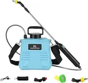 Generic 5L/8L Electric Sprayer with 3 Mist Nozzles Battery Powered Sprayer with Adjustable Shoulder Strap Garden Sprayer with USB Rechargeable Handle and Telescopic Wand for Lawn Garden Cleaning