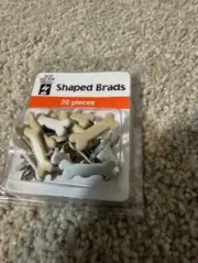 New Hot off the Press 81042 Bone Shaped Mini Brads package of 20 TX