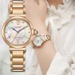 【CITIZEN 星辰】L系列 幸福鈴蘭 光動能 白蝶貝 真鑽女錶-29.5MM(EM1073-85Y)