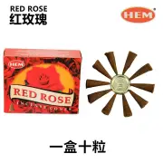HEM Handmade India Incense Cone- RED ROSE ? 10 pieces Fixed Size