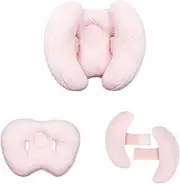 Baby 2 in 1 Travel Cushion, Banana Shape Baby Neck Head Support Travel Pillow Stroller Insert Cushion for Kids, Toddler, Pink