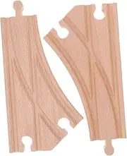 Sturdy Wooden Train Track Connectors Expandable Set for Boys and Girls Train Tracks Educational Toys