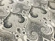 KRAVET DESIGN / BAKER / ECHO SHADOW "LATIKA" PAISLEY PRINTED LINEN FABRIC