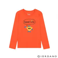 在飛比找Yahoo奇摩購物中心優惠-GIORDANO 童裝多彩印花長袖T恤 - 22 櫻桃番茄紅