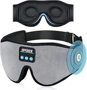 Sleep Headphones Mask, Music Eye Mask with Microphone Built-in HD Speakers, 3D Wireless Music Sleeping Headphones Sleep Eye Mask for Men Women, Zero Eye Pressure 3D Soft Eye Shade Cover for Travel (grey)