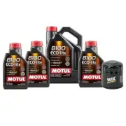 Motul + OEM Engine Oil Change Kit (5W30) (8 Liter) (ECO-LITE 8100)