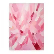 Pink Abstract Knife Art Painting Canvas Print
