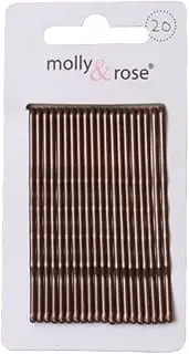 20pc Long 6.5cm Kirby Grips Hair Bobby Pins Clips Brown