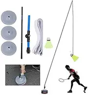 Elastic Badminton Trainer Set, Badminton Training Device Portable Solo Equipment Practice Training Aid, Badminton Single Player Rebound Practice Swing for Children Adult