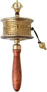Hand Cranking Buddhist Prayer Wheel Hand Held Prayer Wheel Tibetan Buddhist Prayer Wheel Buddha Worship Scriptures Prayer Wheel