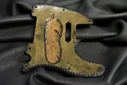 Fender Telecaster pickguard hand tooled " feathers 2" custom made laced new