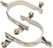 Focket Western Cowboy Spores 1 Pair Stainless Steel Horse Spores Western Horse Pores with Rotating Gear Retro Fine Workmanship Men Women Boot Spurs for Equestrian Sports