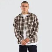 [Nena and Pasadena] Prime Overshirt Tan Check S
