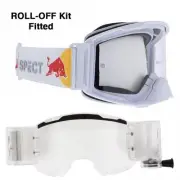 SPECT x Red Bull - Goggles - STRIVE w/Roll-Off System - White w/Clear